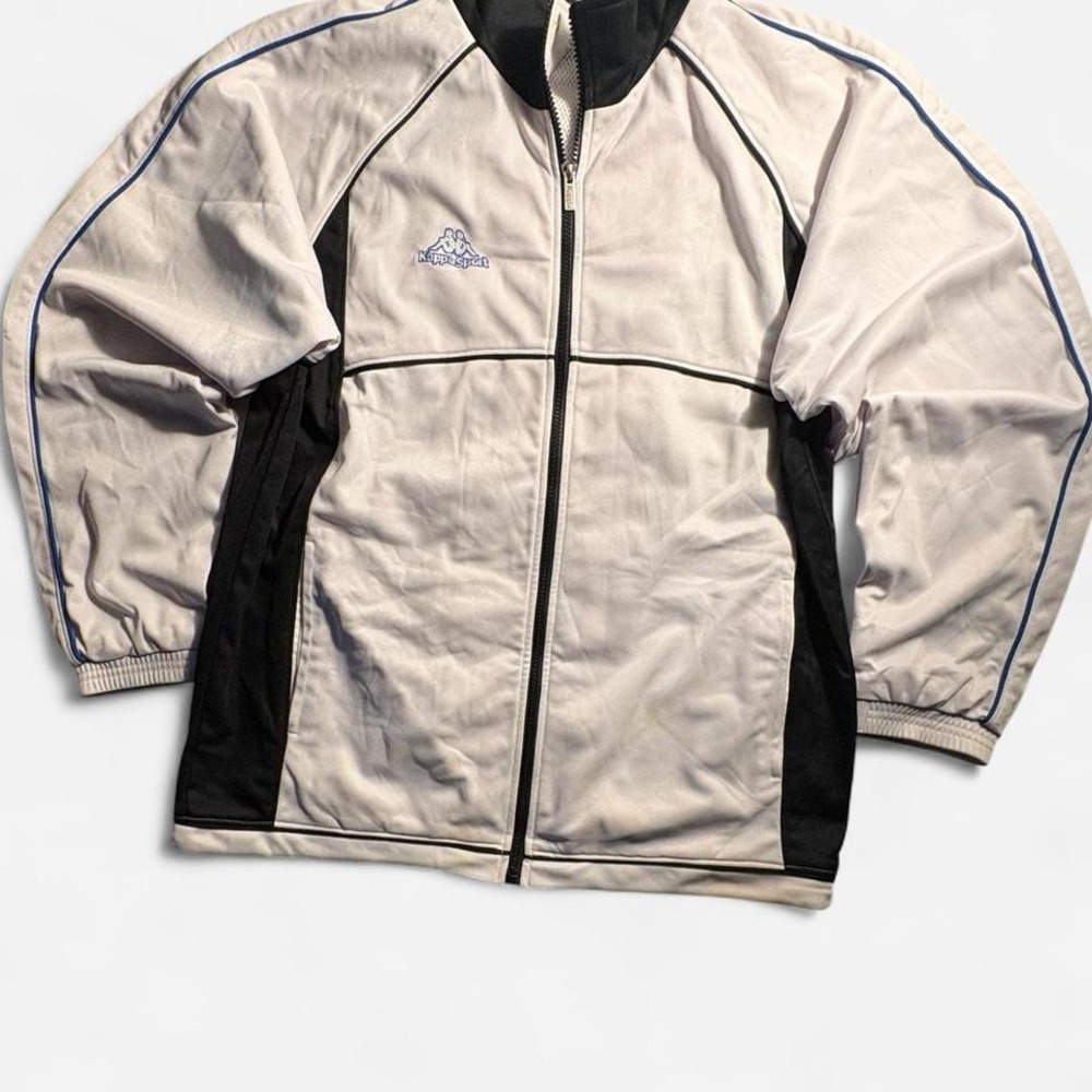 Vintage‎ 90s White and black Kappa track jacket